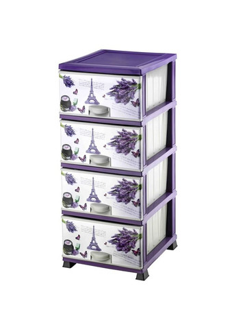 Комод пластиковый 37,5*46*90 + Корзина для белья 38*45*53 Париж Elif Plastik (345122317)