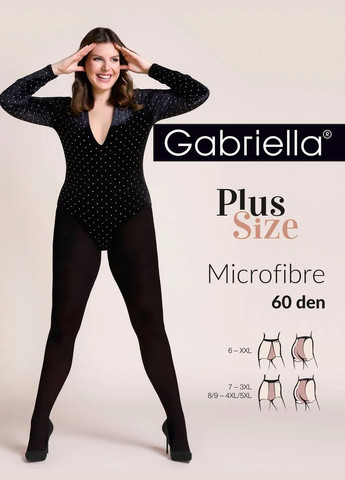 Женские колготки из микрофибры большого размера Gabriella (338792220)