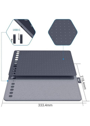 Графический планшет HS611 + перчатка (HS611) Huion (347175198)