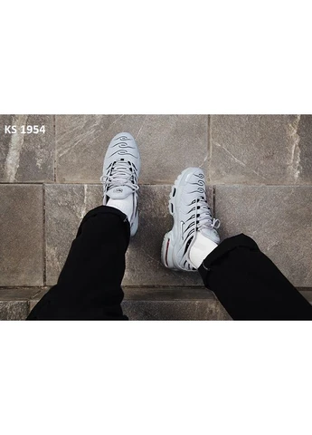 Серые демисезонные кроссовки мужские nike air max plus wolf grey найк аир макс тн плюс серые No Brand
