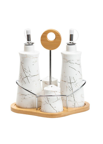 Набор для специй 4 предмета на бамбуковой подставке Yiwu (306849787)