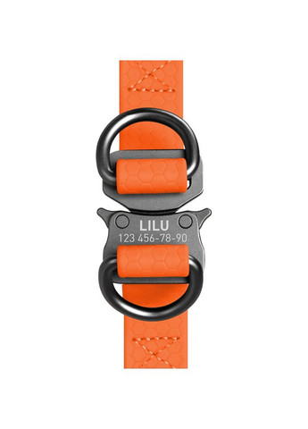 Шлея для собак водостійка WAUDOG Waterproof, c QR паспортом, металічна пряжка-фастекс, Ш 15 мм, Дов 40-55 см помаранчевий Collar (363199830)