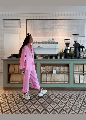 Костюм з льону з штанами та сорочкою Adelante (336889961)