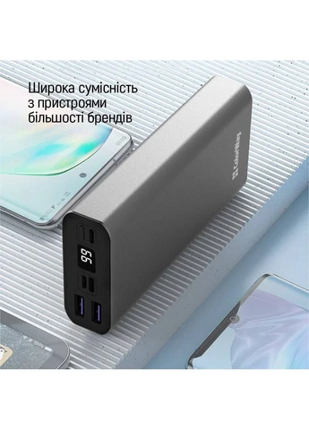 Powerbank 20000 mAh Full Gray (CW-PB200LPH3GR-PDD) Colorway (314716311)