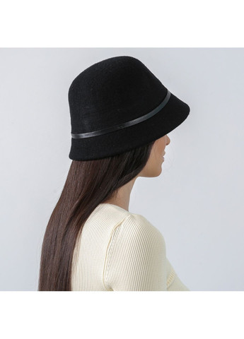 Панама жіноча в'язана вовна чорна МОНТИ LuckyLOOK 952-249 (367991984)