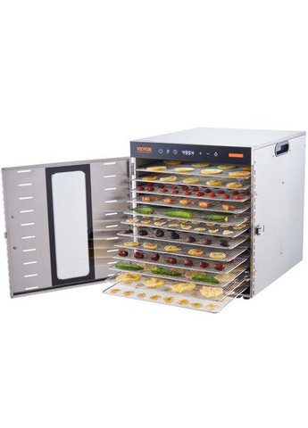 Дегидратор SS-10X 1000 W из нержавеющей стали, 300 x 280 мм Vevor (351505649)