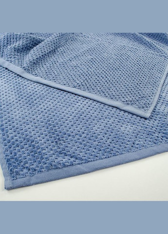 Набір махрових однотонних рушників 3шт 50x90см, 50x90см, 70x140см Damask Преміум якості Жакардове з велюром 550г/м2 ( ) GM Textile синій