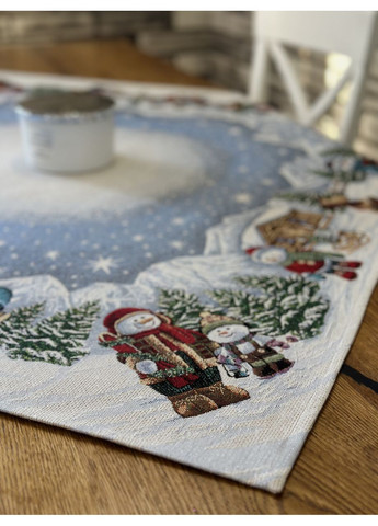 Скатерть Новогодняя гобеленовая 100 х 100 см. с люрексом No Brand (360889992)