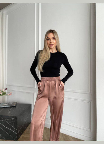 Женские шелковые брюки палаццо на резинке. MonCher (335813623)