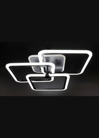 Люстра светодиодная потолочная LED светильник для квартиры на потолок лэд с пультом 25764 Черный 14х55х55 см. Sunnysky (364762970)