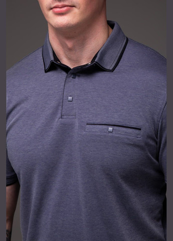 Серая футболка поло серая No Brand