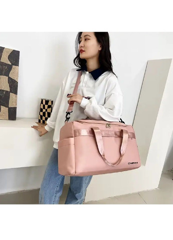 Сумка дорожная с отделом для обуви съемным плечевым ремнем креплением на ручку чемодана 48х31х23 см (481800-Prob) Пудровая Unbranded (366422649)