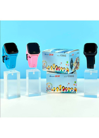 Дитячий смарт-годинник Smart Watch C005 підтримання SIM-карти з камерою синій No Brand (353497708)