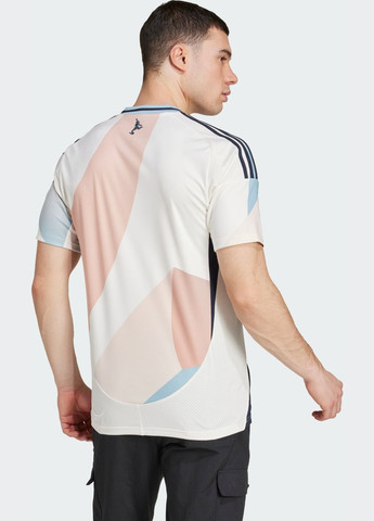 Белый демисезонный спортивный лонгслив adidas с логотипом