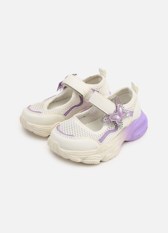 Сліпони на пласкій підошві для дівчинки колір білий ЦБ-00274026 Kimboo (324950435)