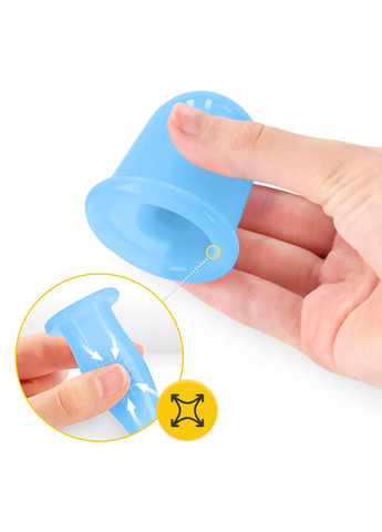 Вакуумные массажные банки силиконовые для тела (китайские/атницелюлитные банки) 5 шт Blue () 4FIZJO P-5907739314956 (345714804)