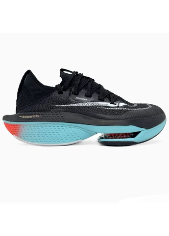Черные демисезонные кроссовки мужские nike air zoom alphafly next% 2 black / blue найк аир зум No Brand
