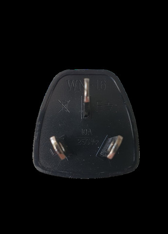 Переходник с китайской вилки / розетки на европейскую 10A 2300Вт (250В), черный No Brand (336377200)