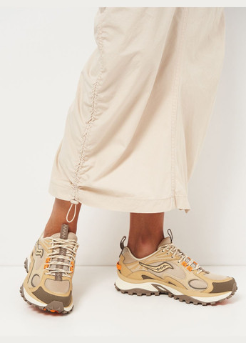 Бежевая кэжуал однотонная юбка из хлопка H&M