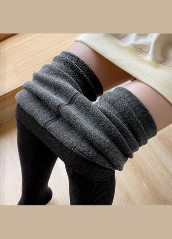 Колготки зимние на флисе в рубчик хлопковые 1900D черные No Brand (312483845)