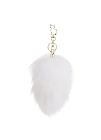Металева анальна пробка — кролячий хвіст SEVANDA White Bunny-Tail Anal Rose-shape Plug Lockink (315014676)