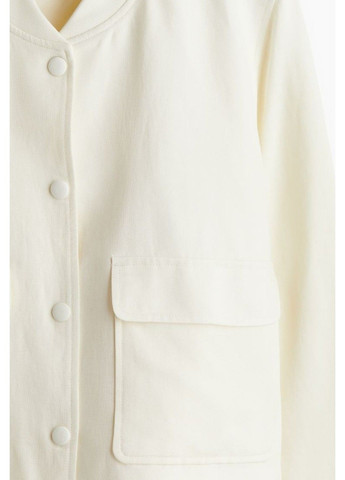 Молочная летняя женская льняная куртка бомбер н&м (57016) xs молочная H&M
