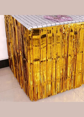 широкий на стіну та стіл 74 см на 274 см золотистий Jannet Дощик (316658530)