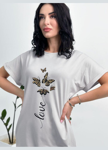 Сіра літня сукня міні з принтом Fashion Girl