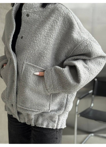 Бомбер жіночий оверсайз в стилі Zara з баранець(заміри в описі) DK/DL Мода без кордонів на кнопках (366447235)