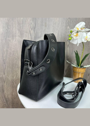 Замшевая женская сумка кожа рептилии черная No Brand (298997264)