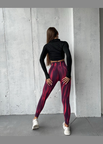 Бордовые лосины для фитнеса с эффектом пуш-ап градиент China