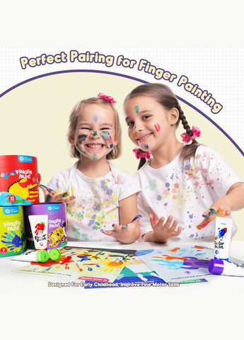 Бумага для пальчиковых красок с идеями рисунков, 30 листов, размер 27*26 см, (JA 95294) Jar Melo (papir-dlya-palchikovikh-farb-jar-melo-z-ideyami-malyunkiv-30-arkushiv-rozmir-27-26-sm-ja-95294-) (316037454)