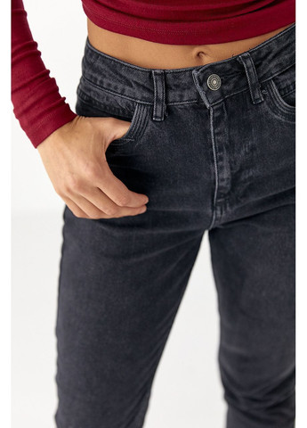 Женские джинсы Mom Fit - черный цвет Lurex - (364967658)