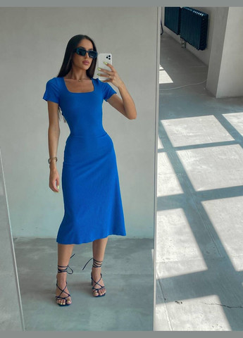 Синя жіноча сукня рубчик мустанг No Brand