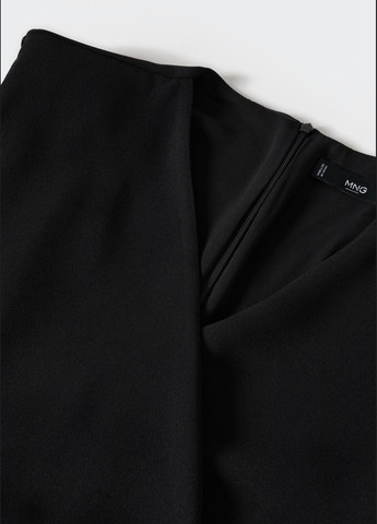 Комбінезон Mango Mono 37095806 однотонний чорний вечірній, кежуал