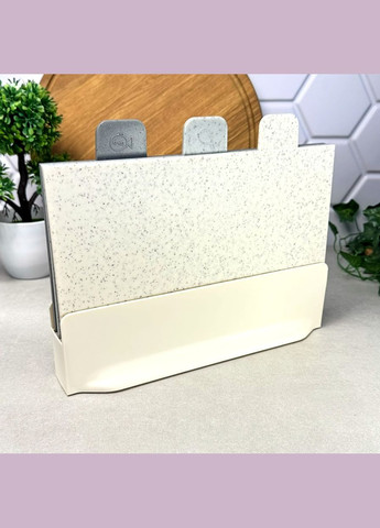 Набір обробних кухонних дошок на підставці 4 предмети Язичок No Brand (309043701)