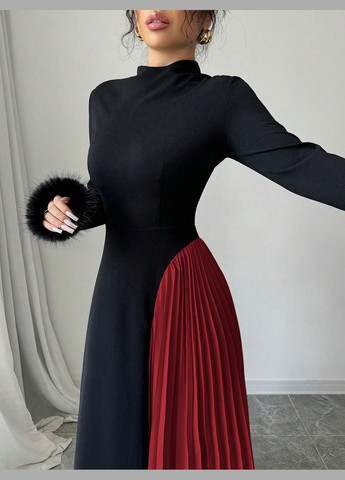 Черное повседневный платье SHEIN однотонное