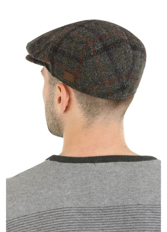 Кепка класична реглан із вовни сіра в клітинку (SC50132) Hook (295638111)