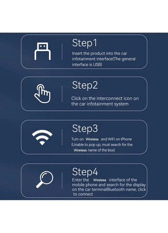 CarPlay Android Auto Беспроводной адаптер 2-в-1 с WiFi Bluetooth, Карплей для авто iOS 10+ Android 11+ USB No Brand (353746186)
