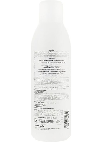 Окислитель 20 vol 6% Perfumed Hydrogen Peroxide Hair Oxidant 1000ml (434647-97008) Fanola (368652515)