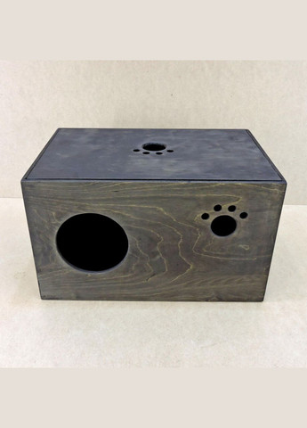 Домик для кошки из дерева Рашель венге (ДДК-000412) No Brand (328453076)