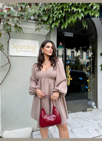 Темно-бежева ділова, повсякденний, кежуал, джинсова, вечірня сукня жіноча Україна однотонна