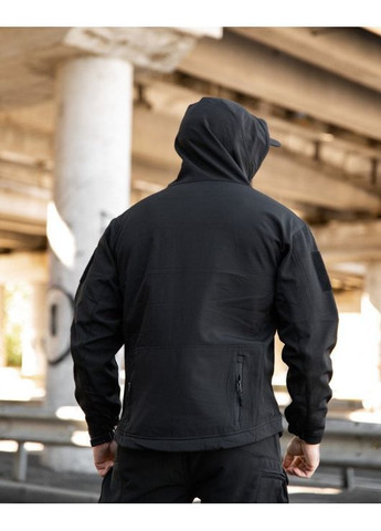 Тактическая мужская демисезонная куртка черная No Brand (362419405)