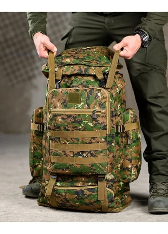 Рюкзак туристичний військовий 70 л. піксель No Brand (390377863)