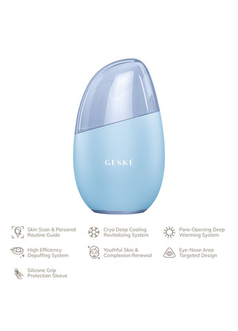 Массажер для лица Cool & Warm Eye and Face Massager 7 в 1 aquamarine GESKE (386485600)