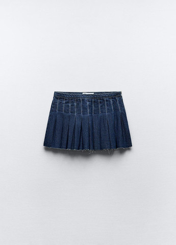 Синяя повседневный однотонная юбка Zara