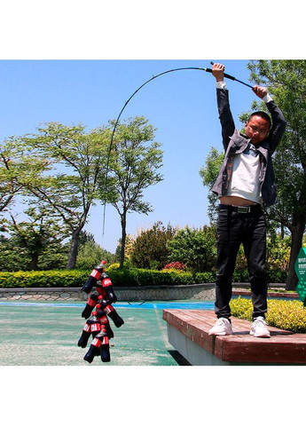 Спиннинг безынерционный карбоновый штекерного типа с чехлом 2.4м 5-30г Karbon IM7 M/ML Синий Yumingbu Knight (355795979)