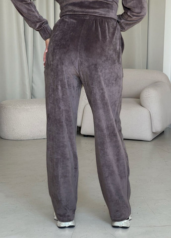 Велюрові широкі штани палаццо пояс на резинці Merlini Пецолла (303988918)