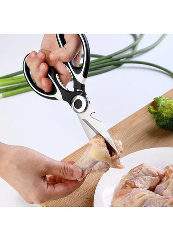 Кухонные ножницы с орехом и открывалкой Black No Brand (365721936)