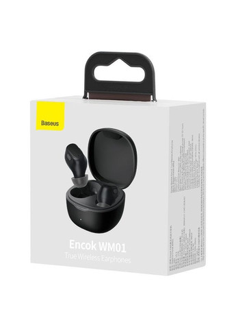 Навушники бездротові TWS Encok WM01 (NGTW240001) чорні Baseus (294205974)